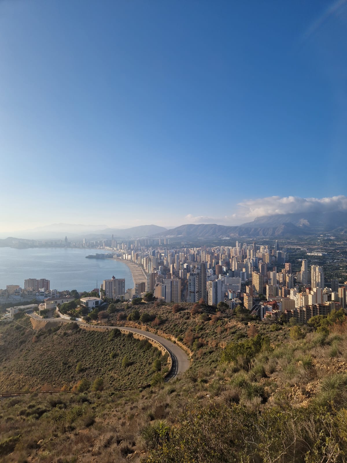 Panoramic view of Benidorm, taken from the La Cruz viewpoint (La Cruz de Benidorm).